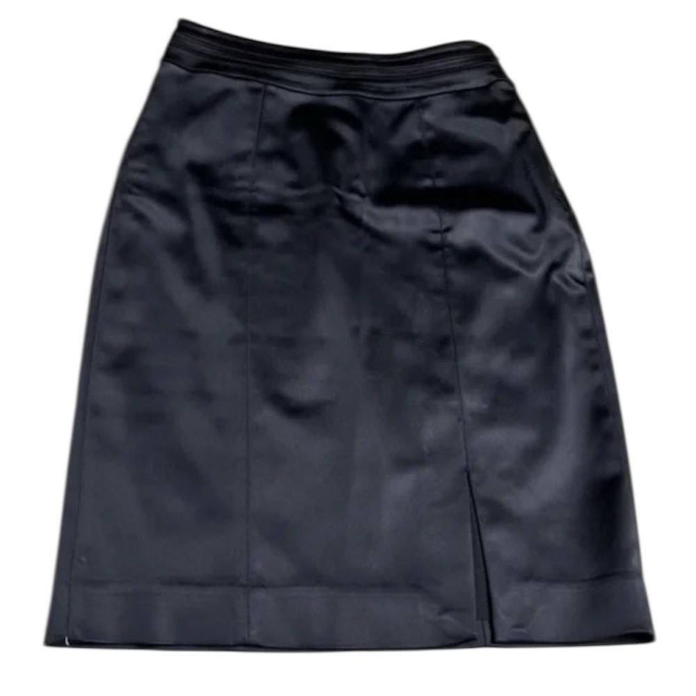 🆕 WHITE HOUSE BLACK MARKET Satin Skirt With Side Slit Size 4